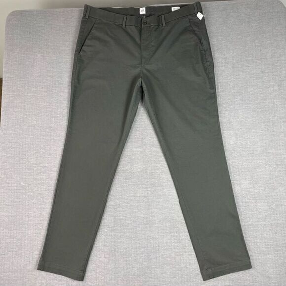 GAP NWT Gray Slim Khaki Chino Pants Men’s Size 40x32 - Picture 1 of 10